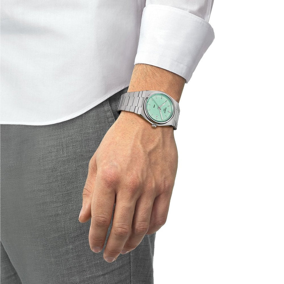 Tissot Men's PRX 40mm Mint Green Dial Quartz Watch