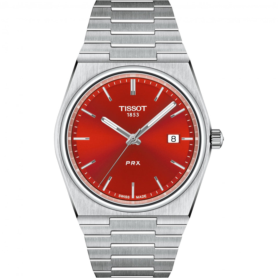 Tissot Men's PRX Red Dial 40mm Quartz Watch