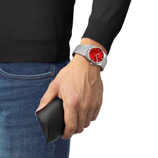 Tissot Men's PRX Red Dial 40mm Quartz Watch