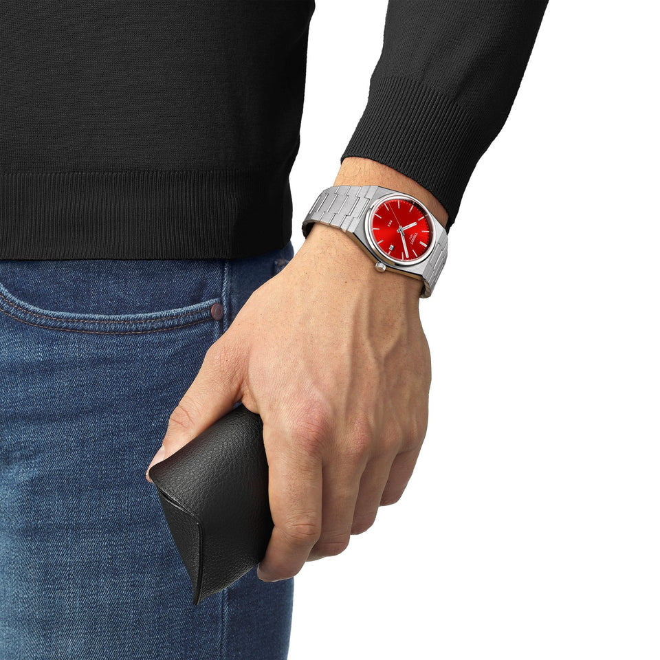 Tissot Men's PRX Red Dial 40mm Quartz Watch