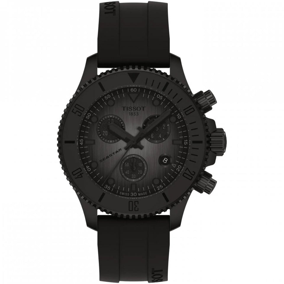 Tissot Men's Seastar 1000 38mm All Black Quartz Watch