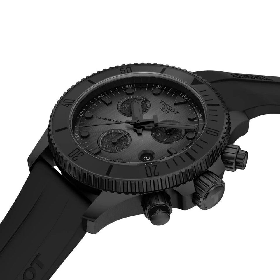 Tissot Men's Seastar 1000 38mm All Black Quartz Watch