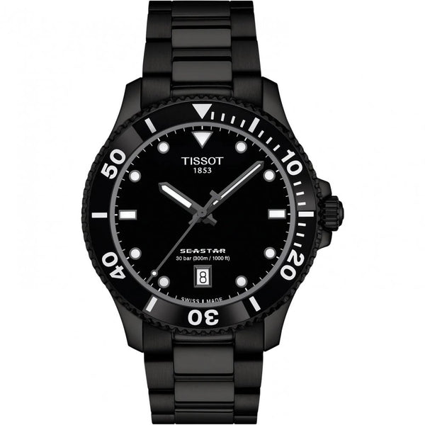 Tissot Men's Seastar 1000 40mm All Black Quartz Watch