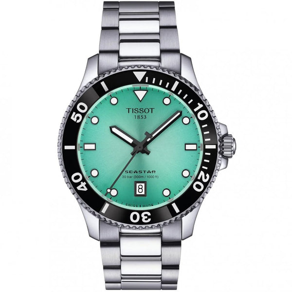 Tissot Men's Seastar 1000 40mm Turquoise Dial Watch