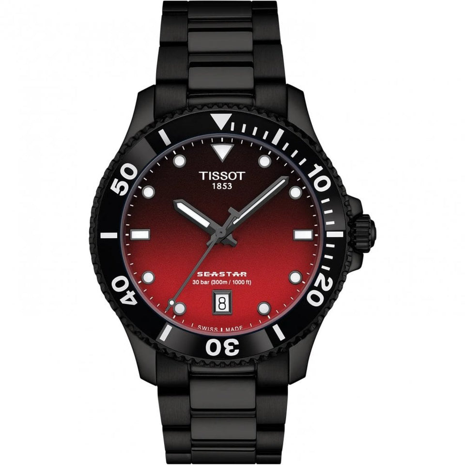 Tissot Men's Seastar 1000 Black 40mm Quartz Watch