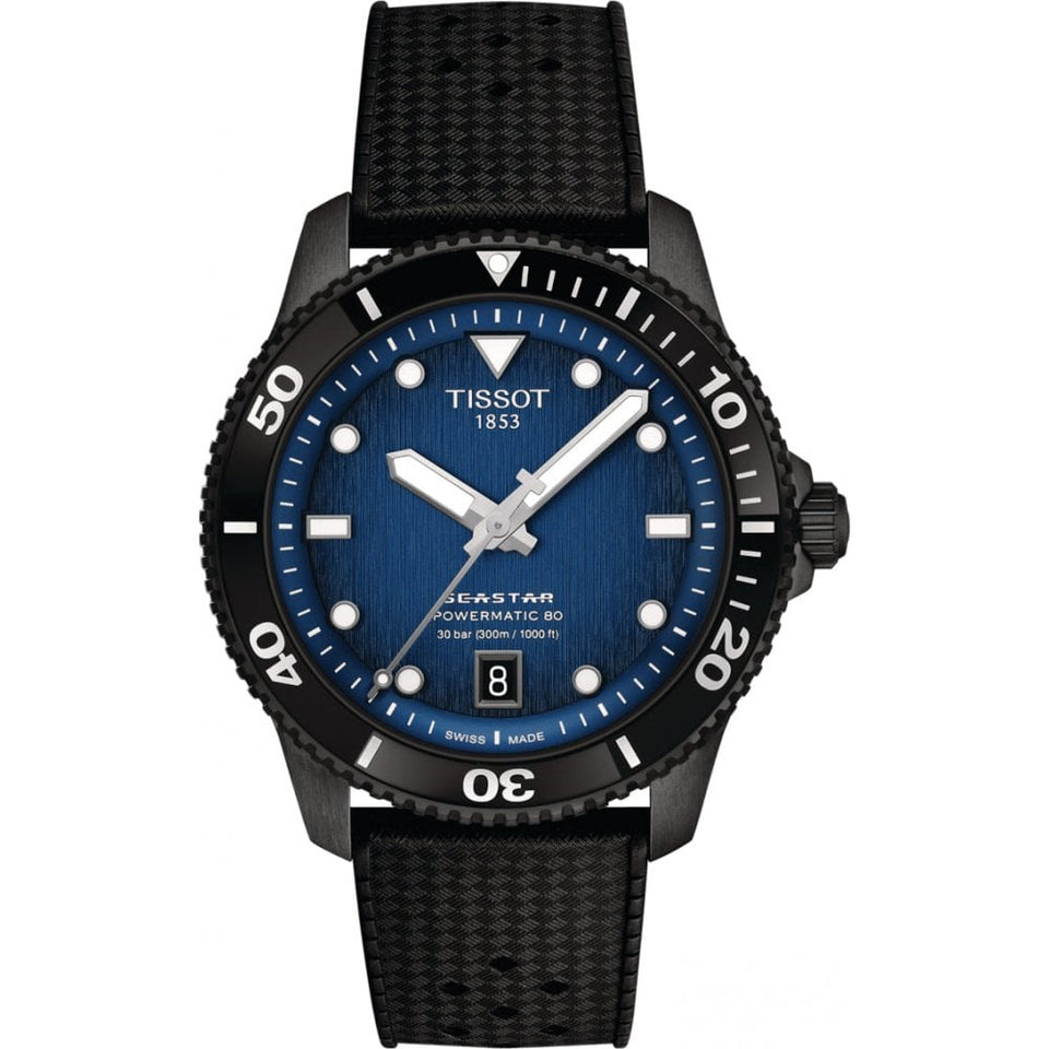 Tissot Men's Seastar 1000 Powermatic 80 40mm Blue Dial Watch
