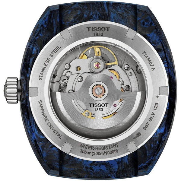 Tissot Men's SIDERAL S Blue Rubber Strap Carbon Watch