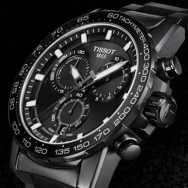 Tissot Men's Supersport Black PVD 46mm Chronograph Watch
