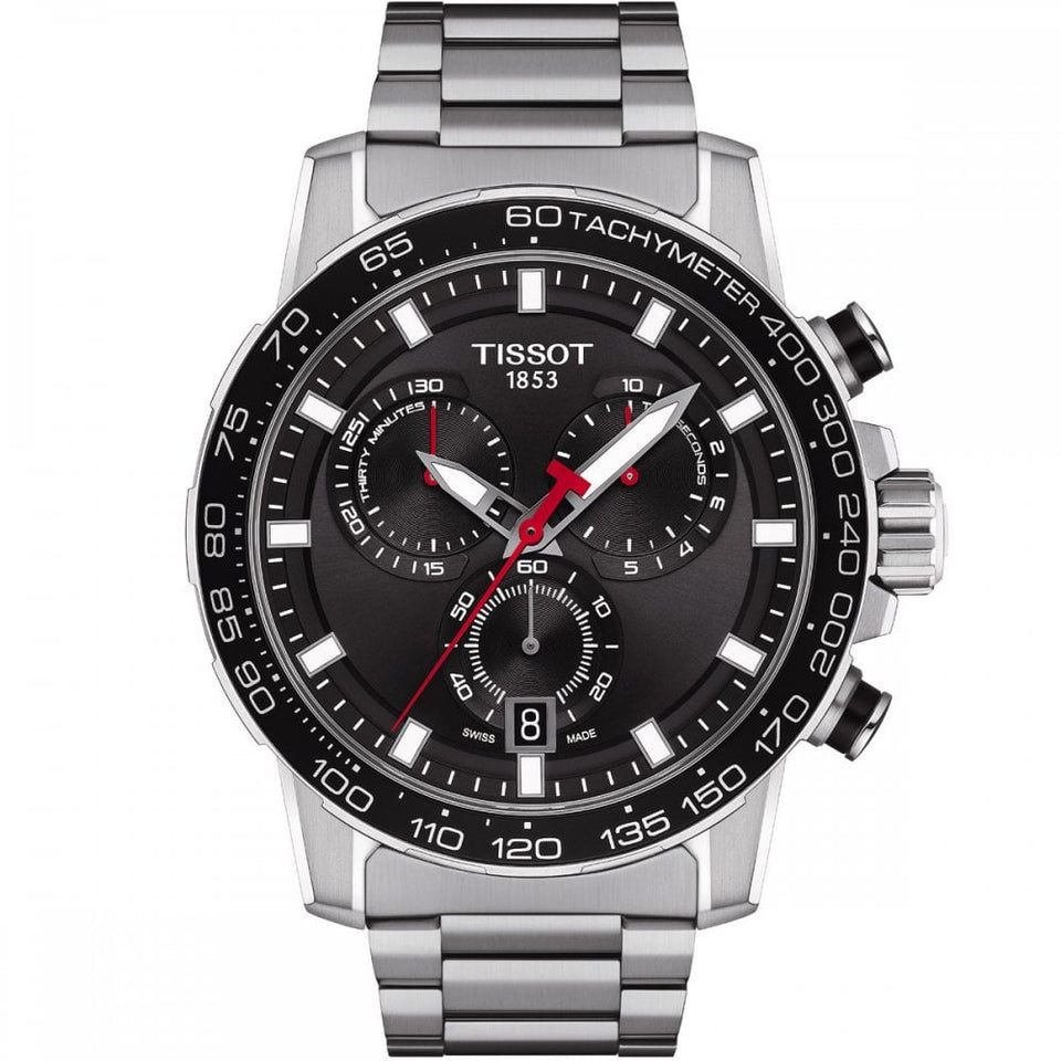 Tissot Men's Supersport Chrono Quartz Watch | Black Dial | 45.5mm