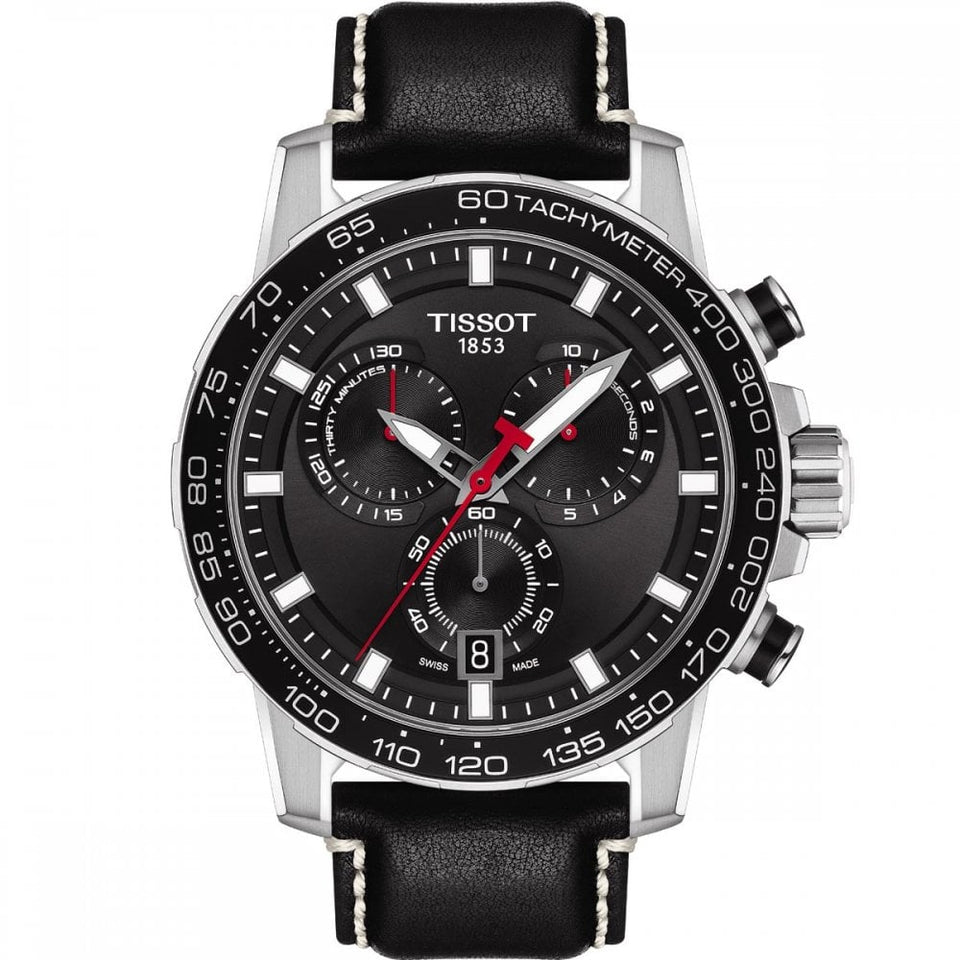 Tissot Men's Supersport Chrono Quartz Watch | Black Strap | 45.5mm