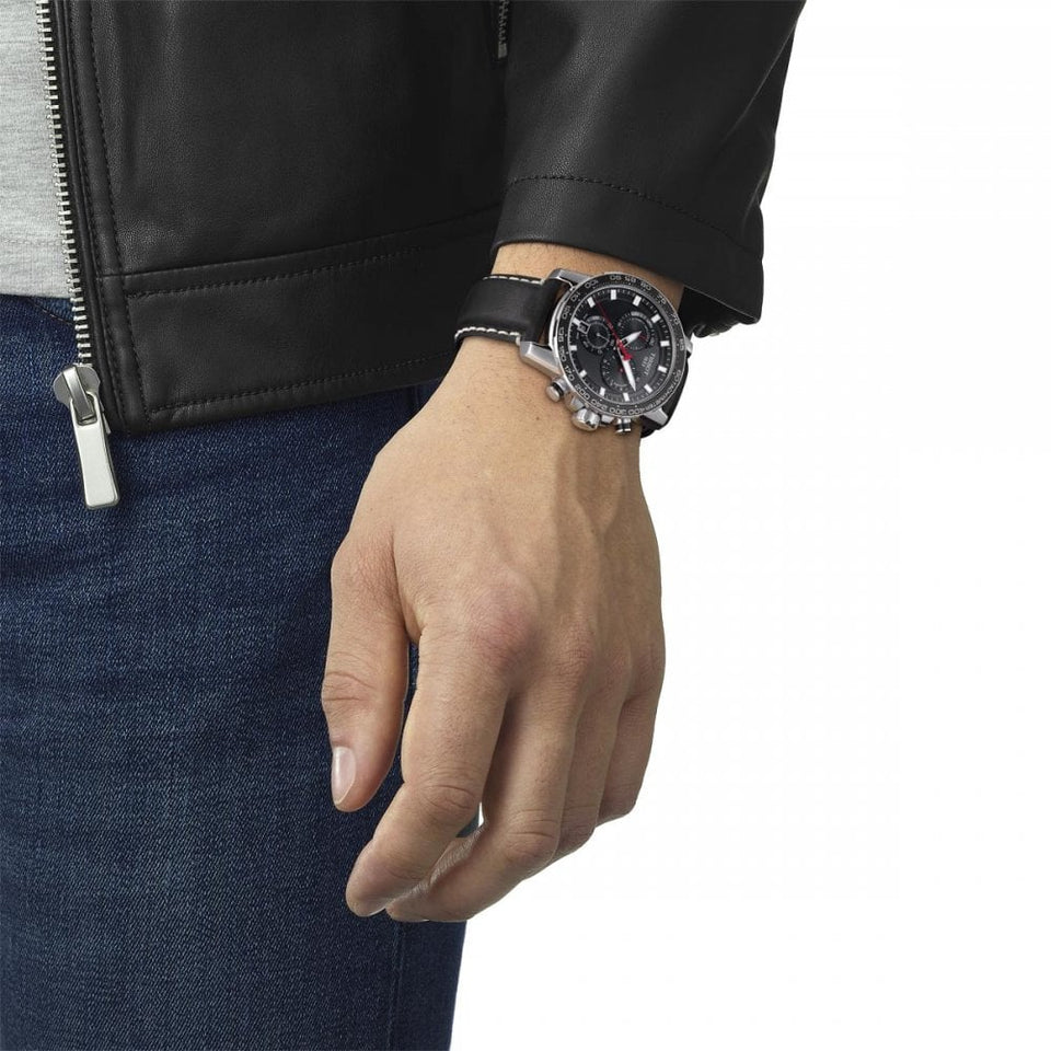 Tissot Men's Supersport Chrono Quartz Watch | Black Strap | 45.5mm