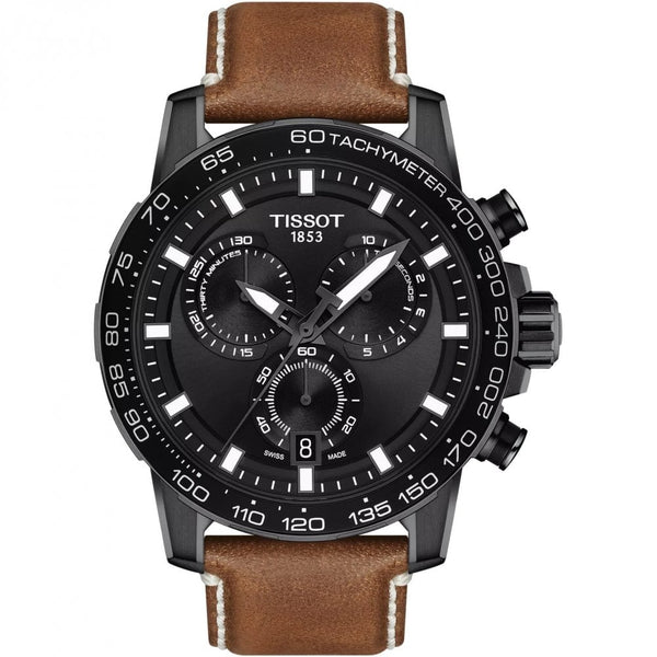 Tissot Men's Supersport Chronograph 45mm Brown Strap Watch