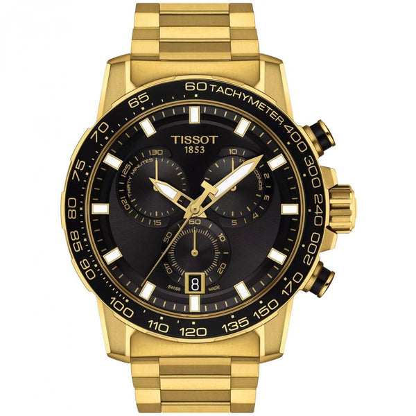 Tissot Men's Supersport Chronograph Gold Tone 45.5mm Watch