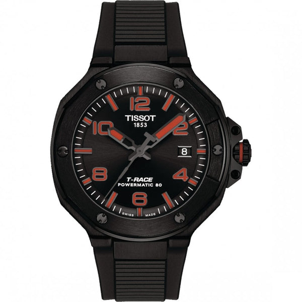 Tissot Men's T-Race Black PVD Powermatic 80 Strap Watch