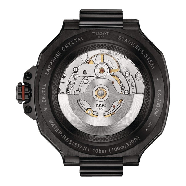 Tissot Men's T-Race Black PVD Powermatic 80 Strap Watch