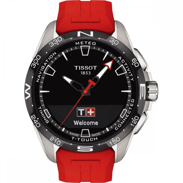 Tissot Men's T-Touch Connect Solar Titanium Case Watch | Red Strap