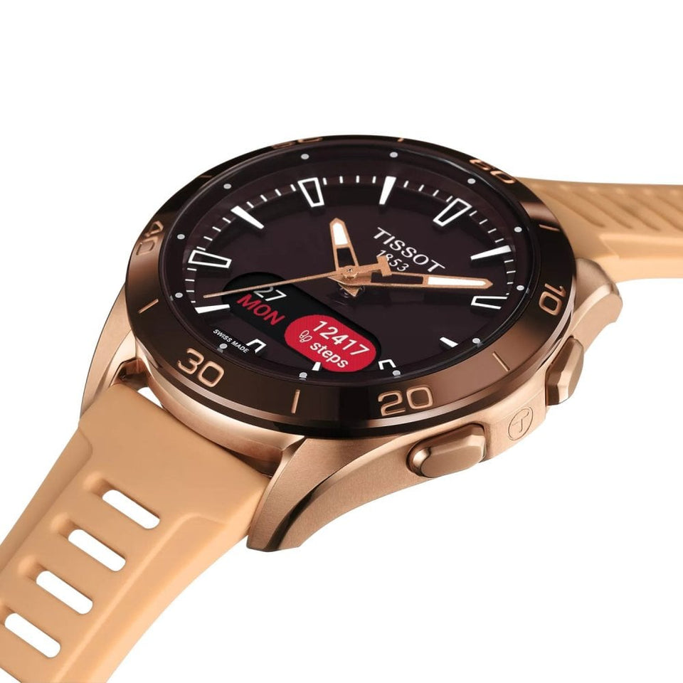 Tissot T-TOUCH Connect Sport 44mm Beige Strap Watch