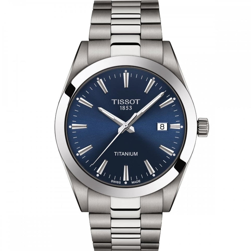Tissot Men's Titanium Blue Dial Gentleman Quartz Watch