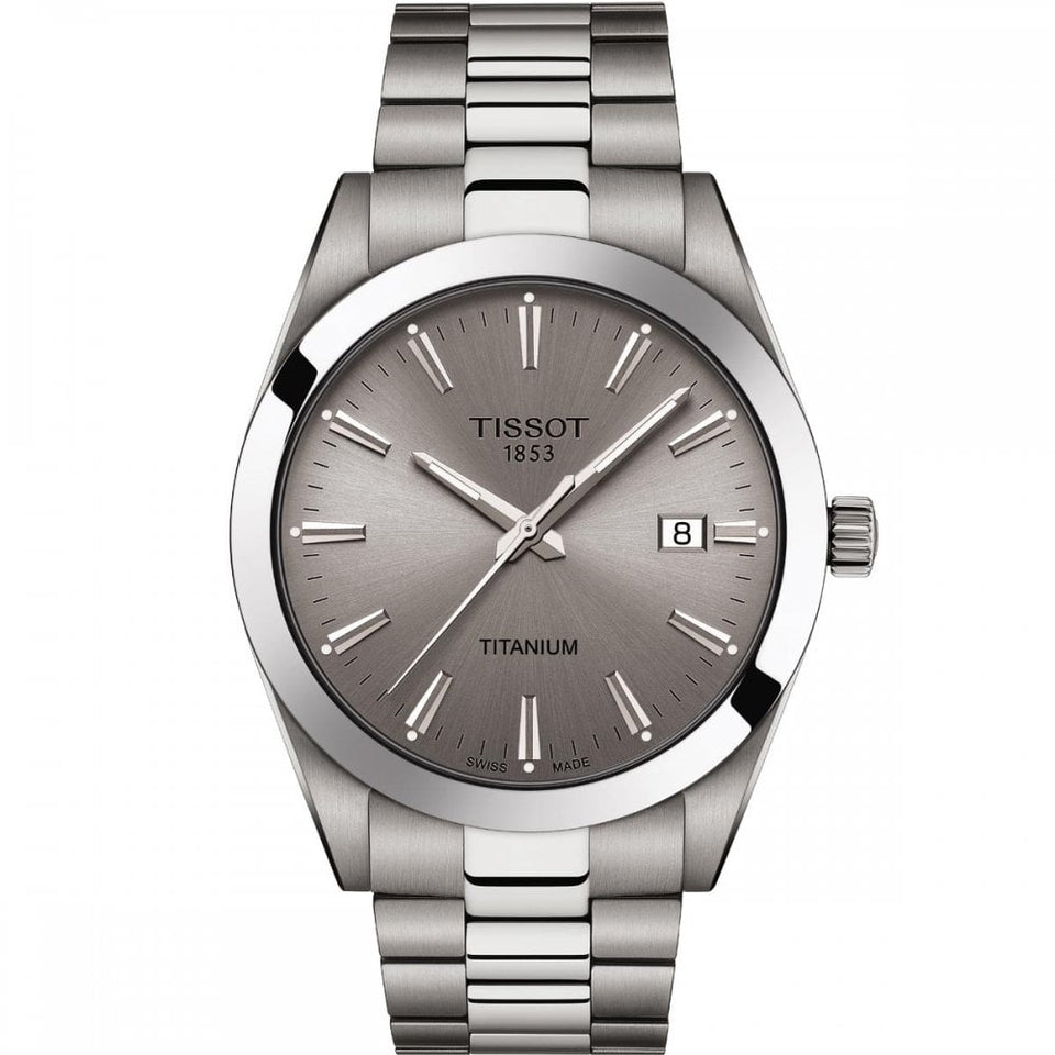 Tissot Men's Titanium Grey Dial Gentleman Quartz Watch