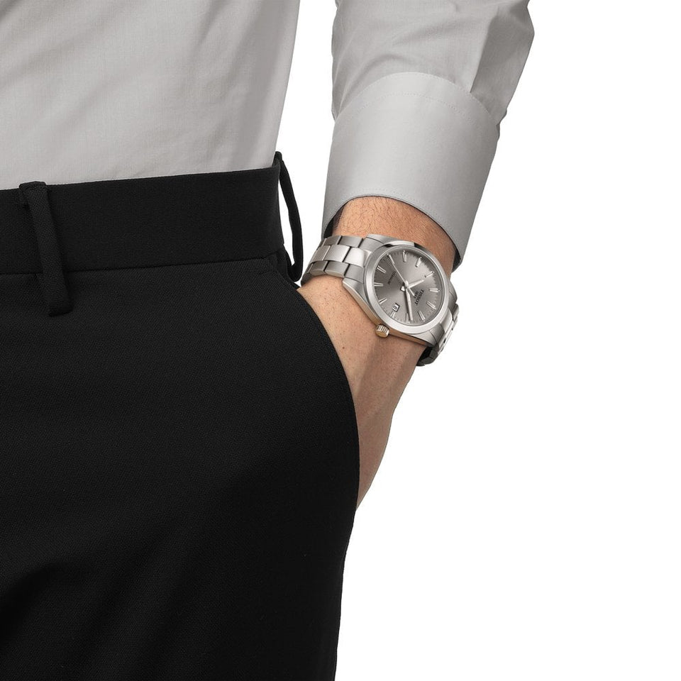 Tissot Men's Titanium Grey Dial Gentleman Quartz Watch