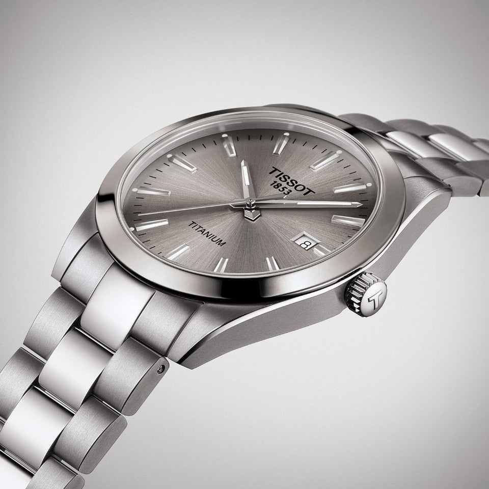 Tissot Men's Titanium Grey Dial Gentleman Quartz Watch