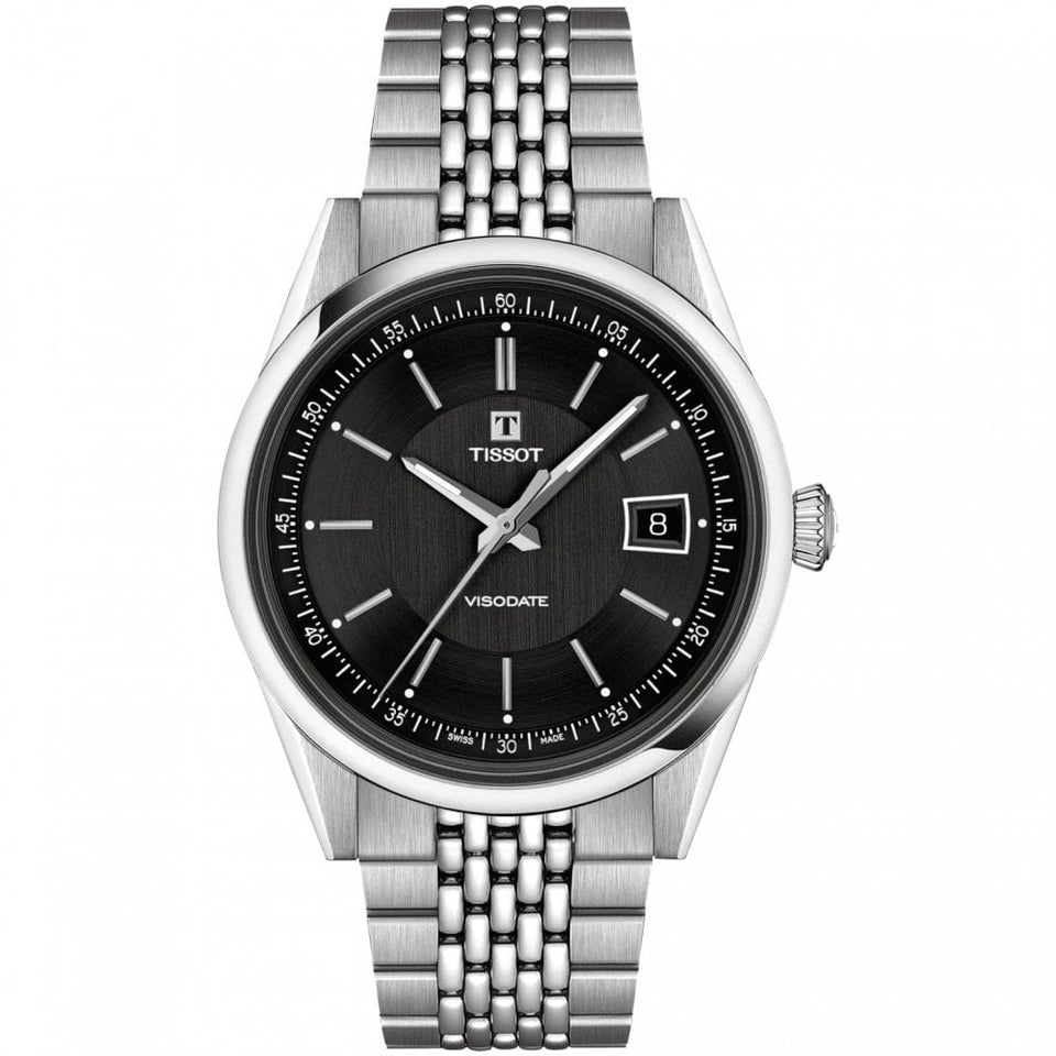 Tissot Men's Visodate 39mm Automatic Black Dial Watch