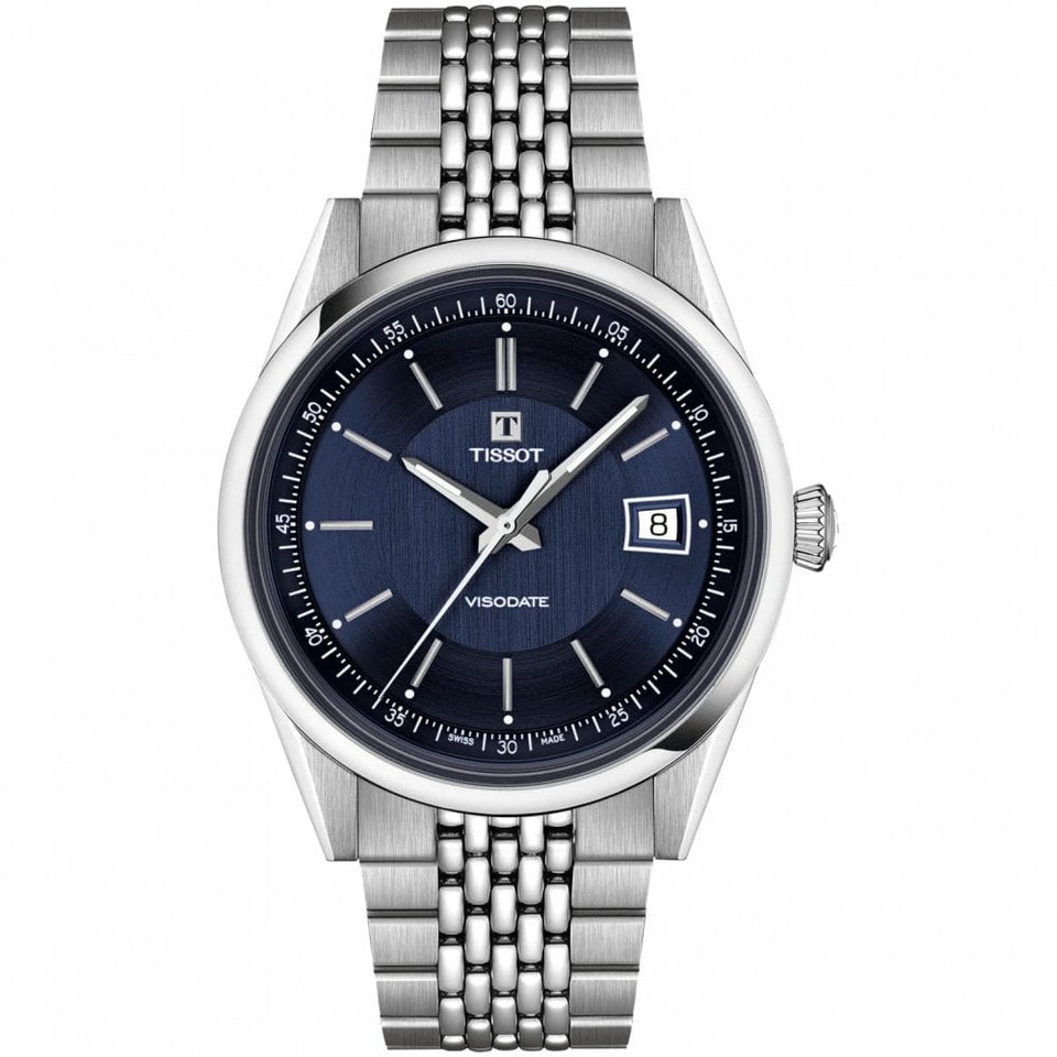 Tissot Men's Visodate 39mm Automatic Blue Dial Watch