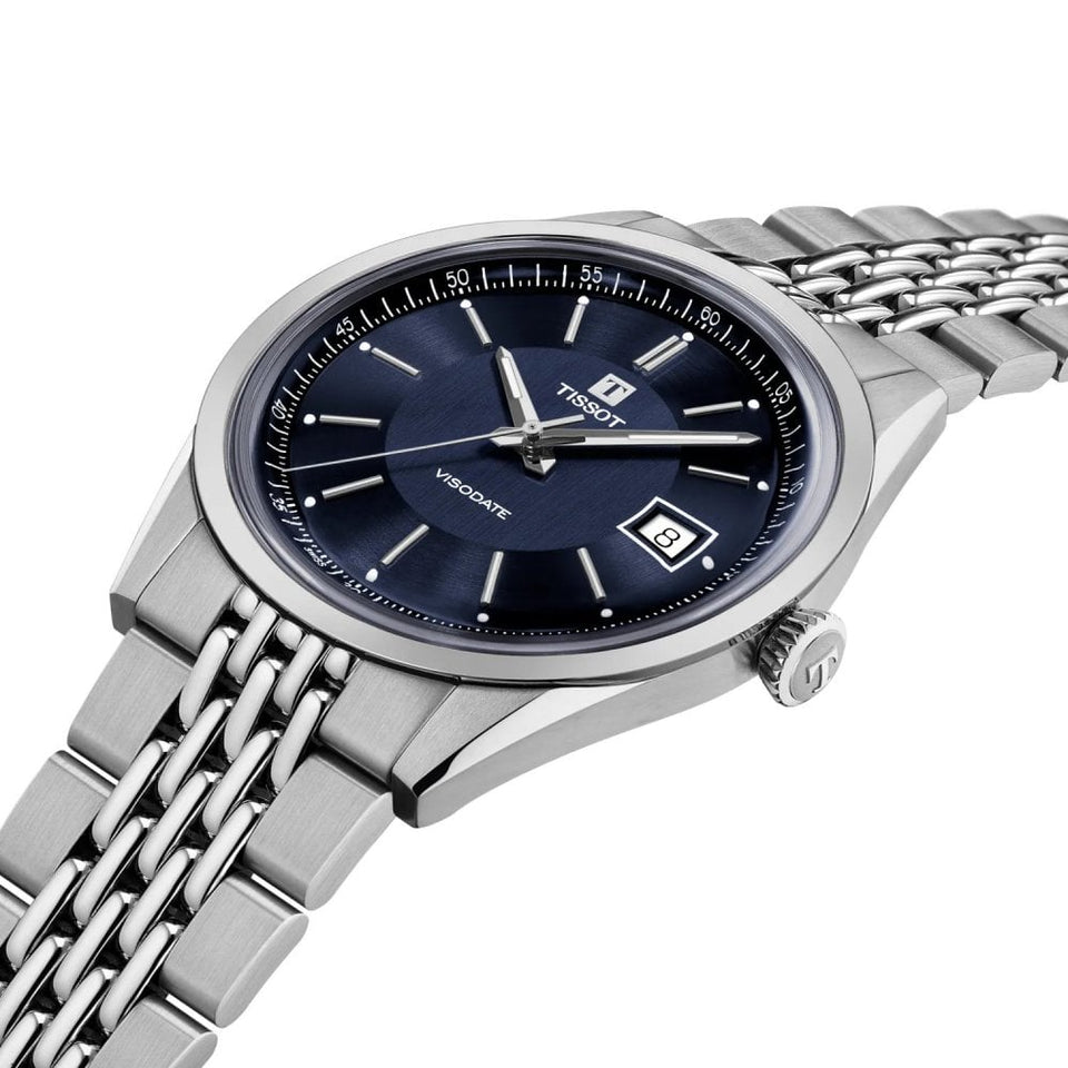 Tissot Men's Visodate 39mm Automatic Blue Dial Watch