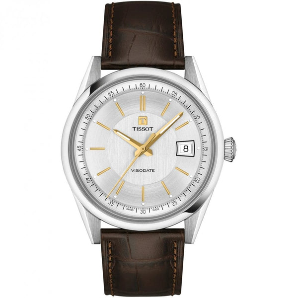 Tissot Men's Visodate 39mm Automatic Brown Strap Watch