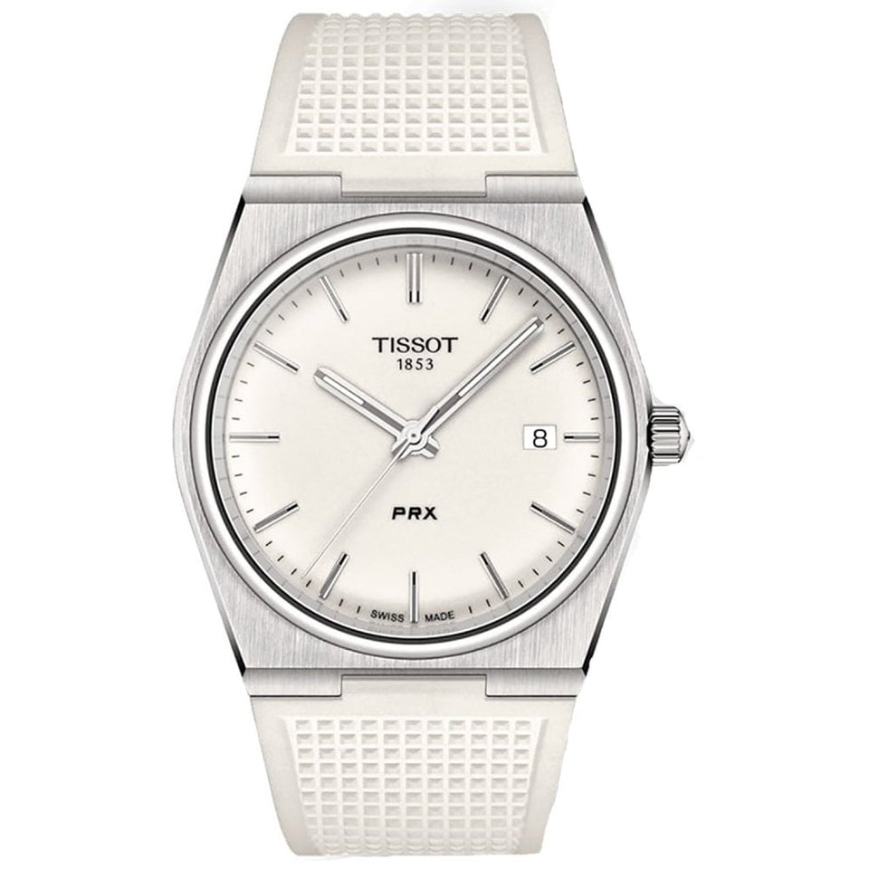 Tissot Men's White Strap 40mm Quartz PRX