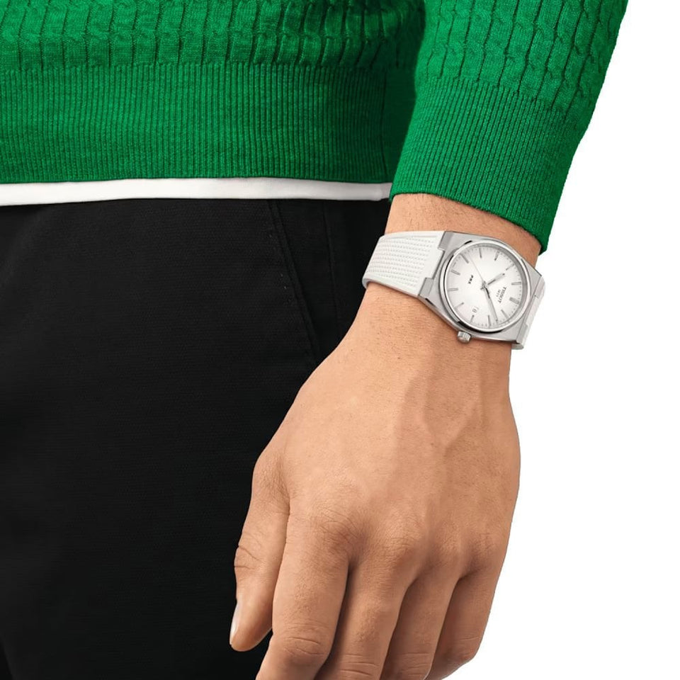 Tissot Men's White Strap 40mm Quartz PRX