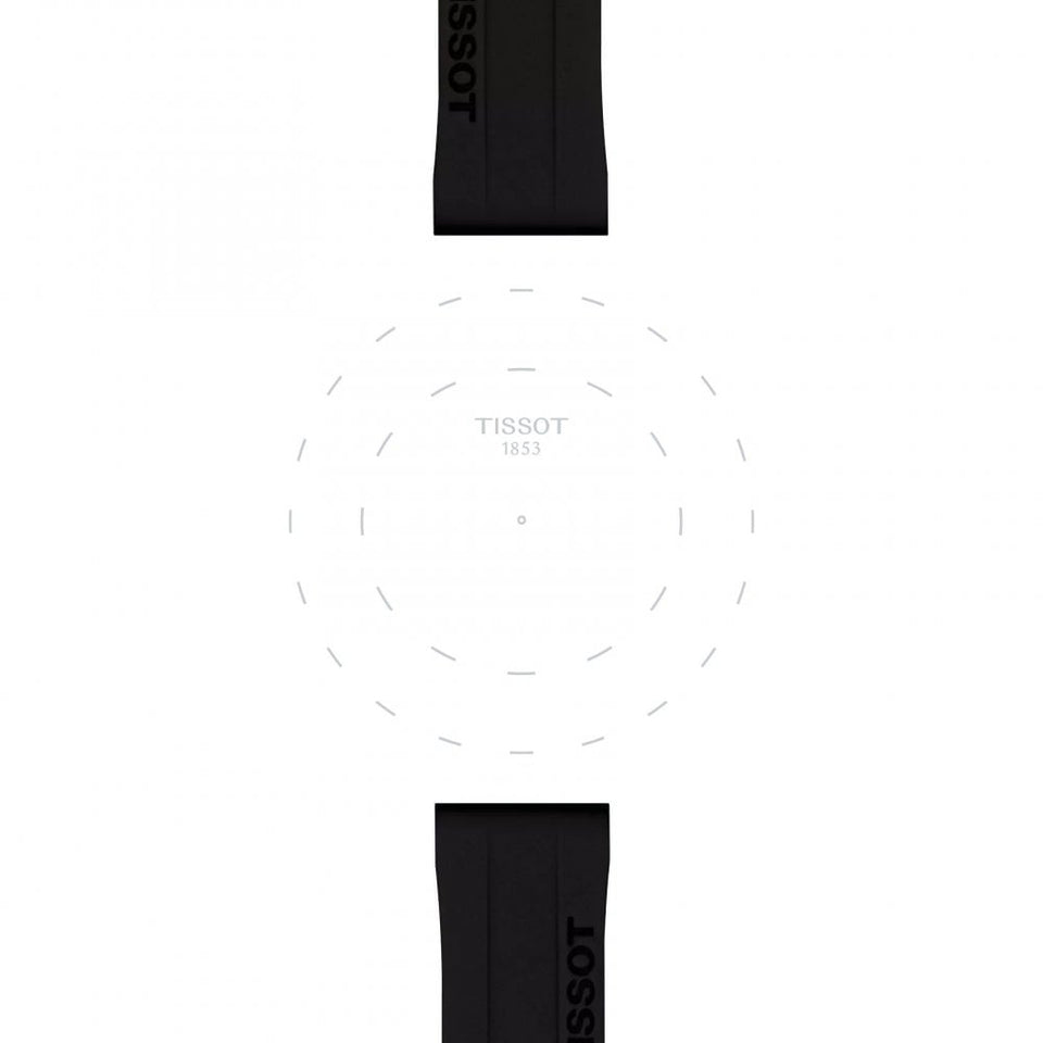 Tissot Offical Black Silicone Strap 18mm