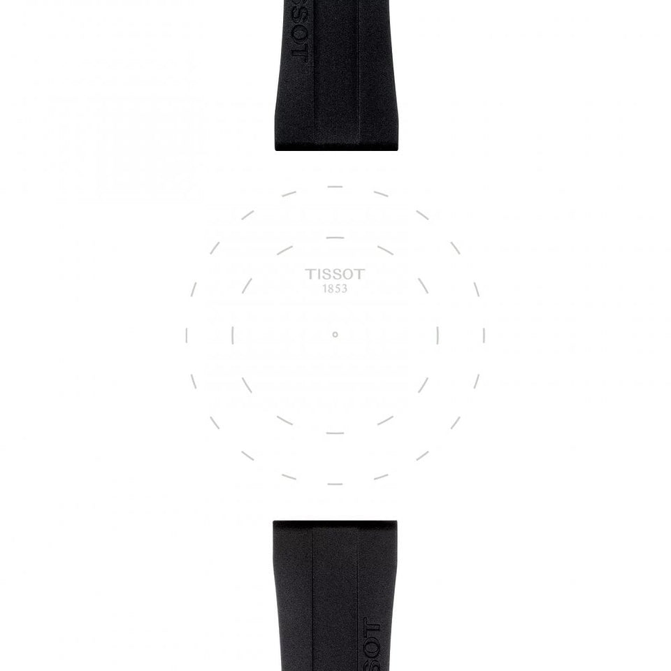 Tissot Official Black Rubber Strap 20mm
