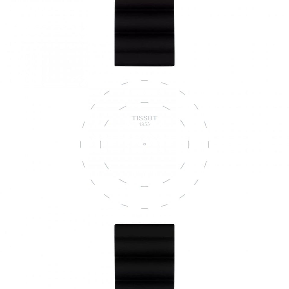 Tissot Official Black Silicone Strap 22mm