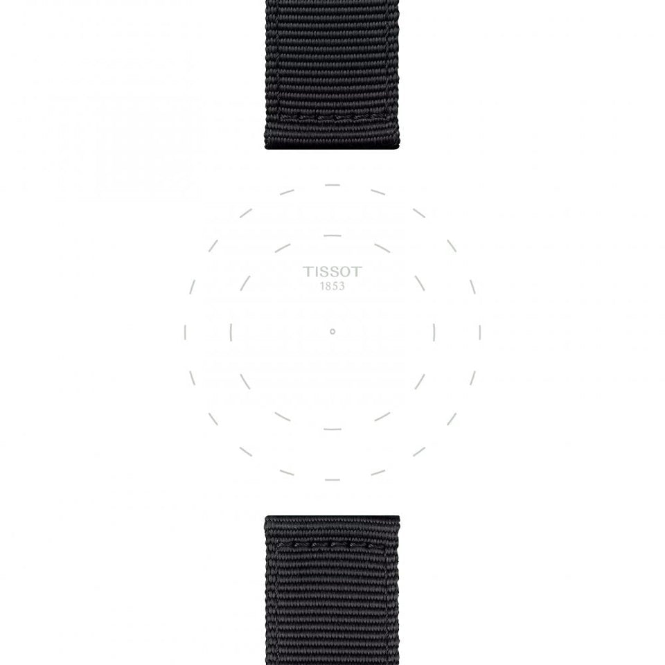 Tissot Official Black Textile Strap 22mm