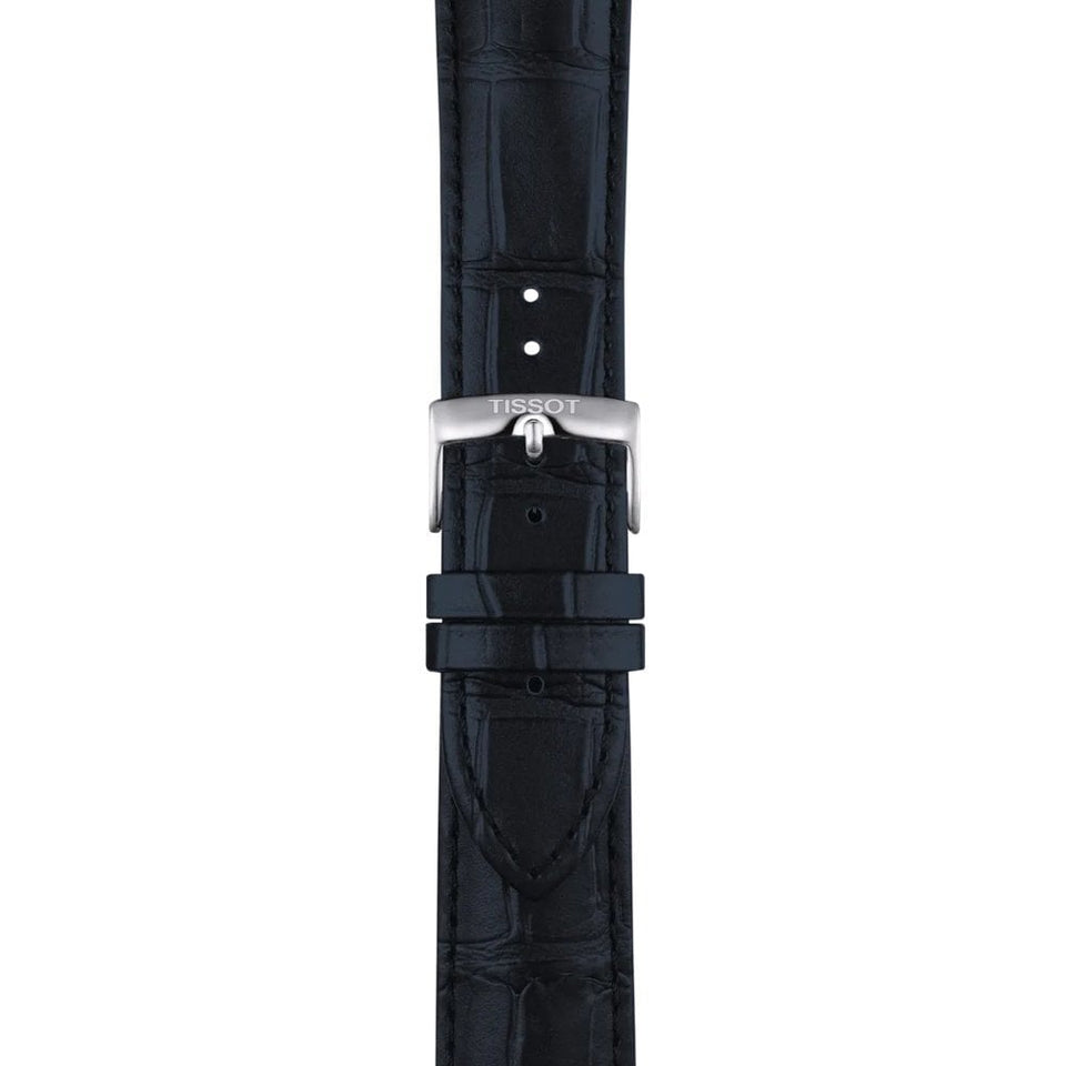 Tissot Official Blue Alligator Style Leather Strap 22mm
