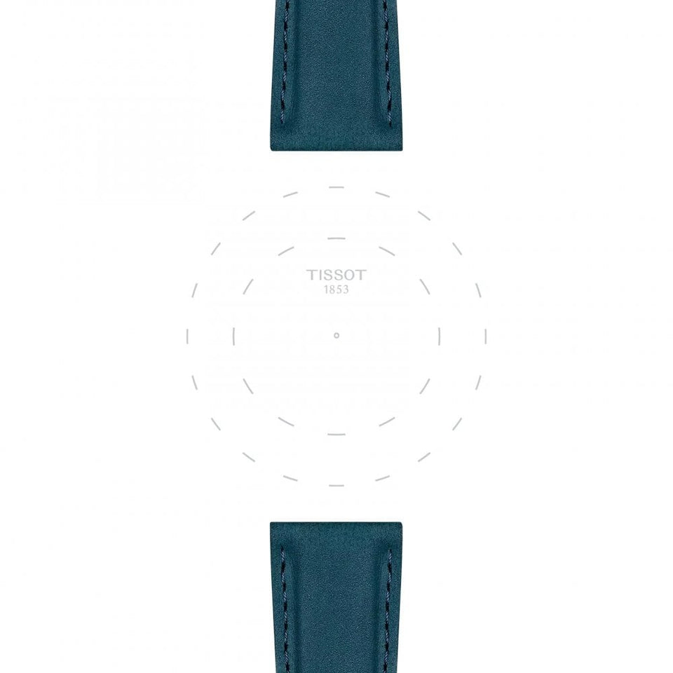 Tissot Official Blue Leather Strap 21mm
