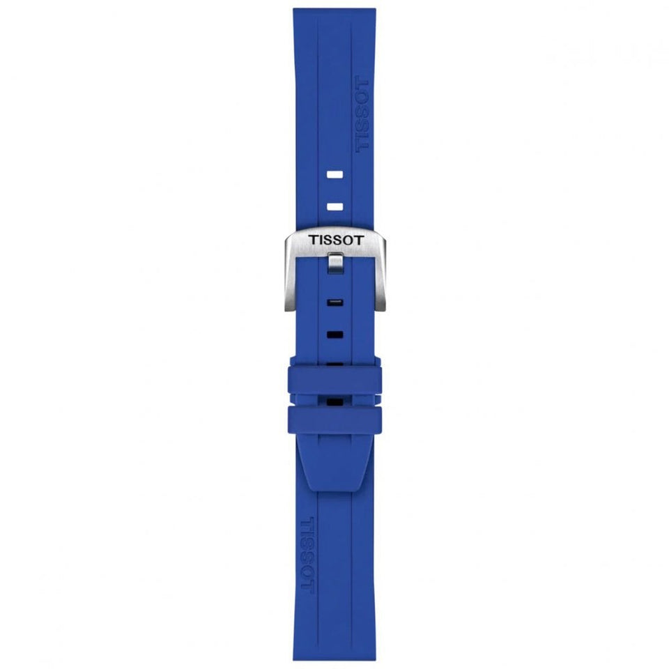 Tissot Official Blue Silicone Strap 18mm