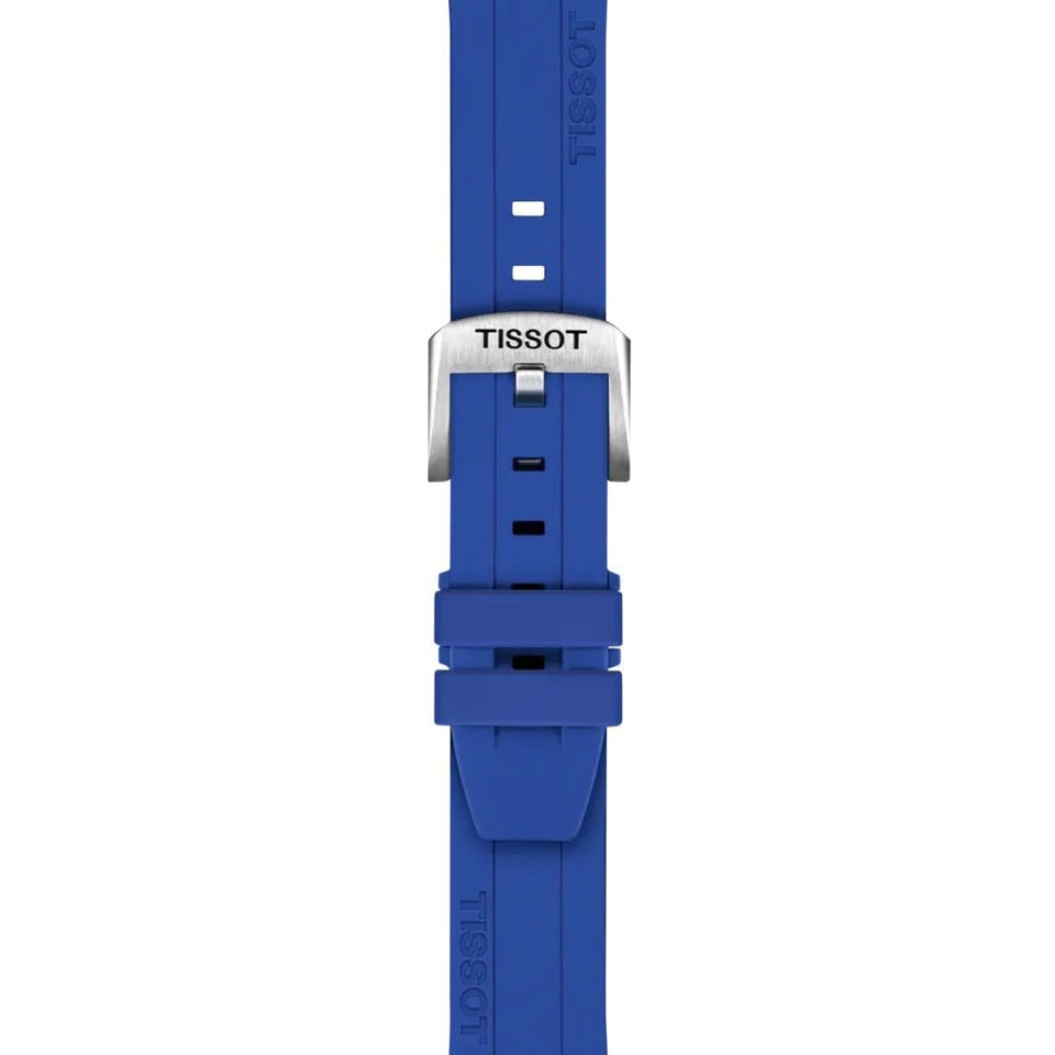 Tissot Official Blue Silicone Strap 18mm