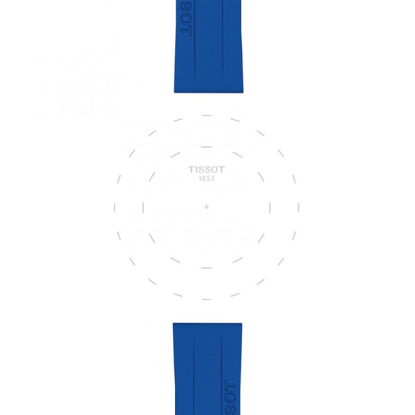 Tissot Official Blue Silicone Strap 18mm