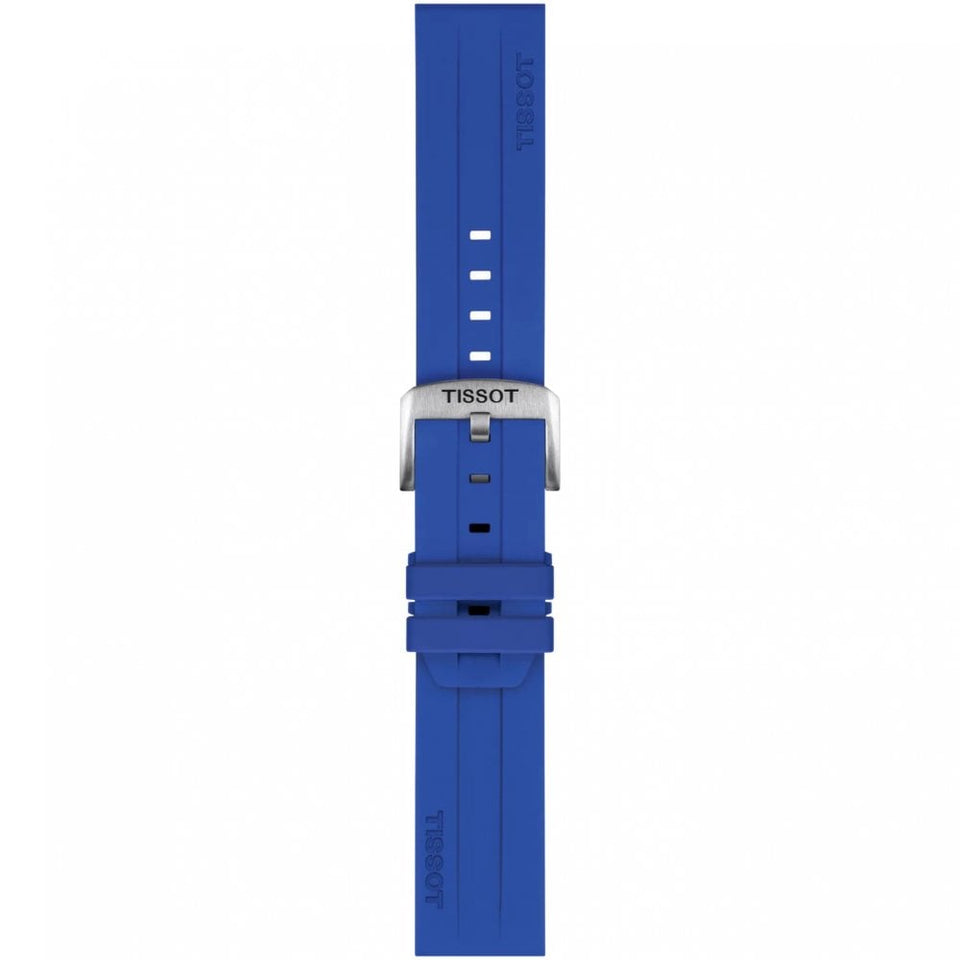 Tissot Official Blue Silicone Strap 22mm