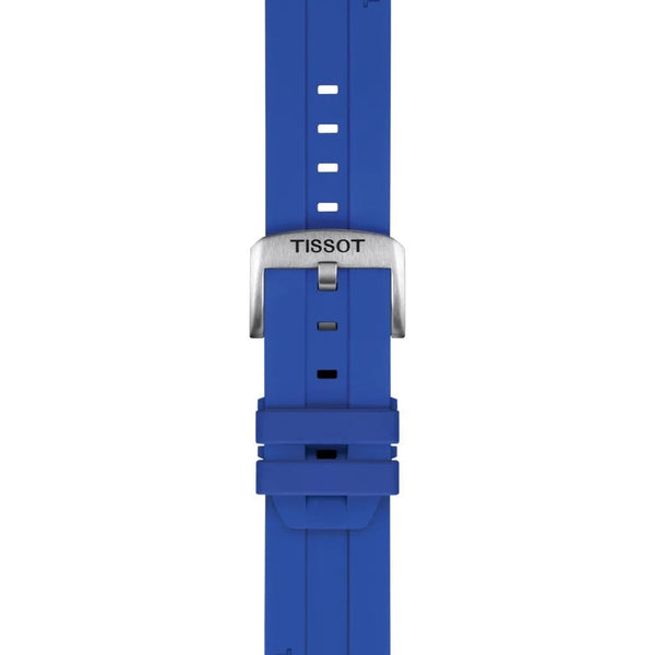 Tissot Official Blue Silicone Strap 22mm