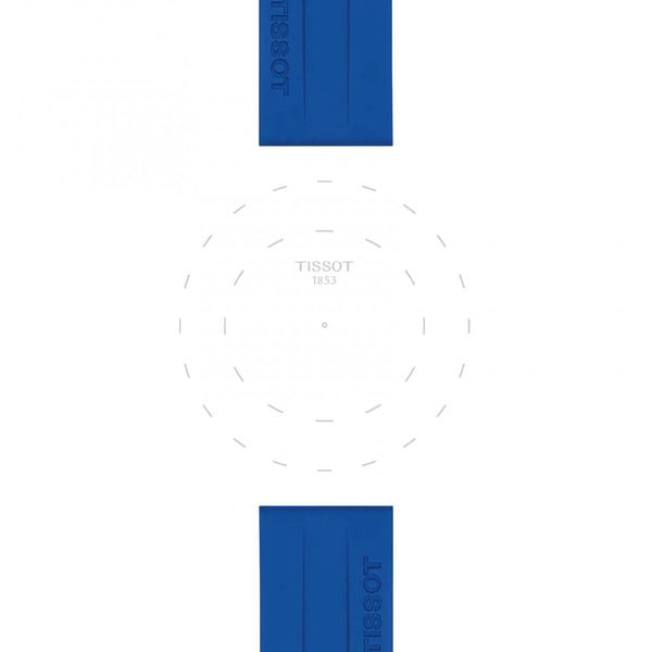 Tissot Official Blue Silicone Strap 22mm