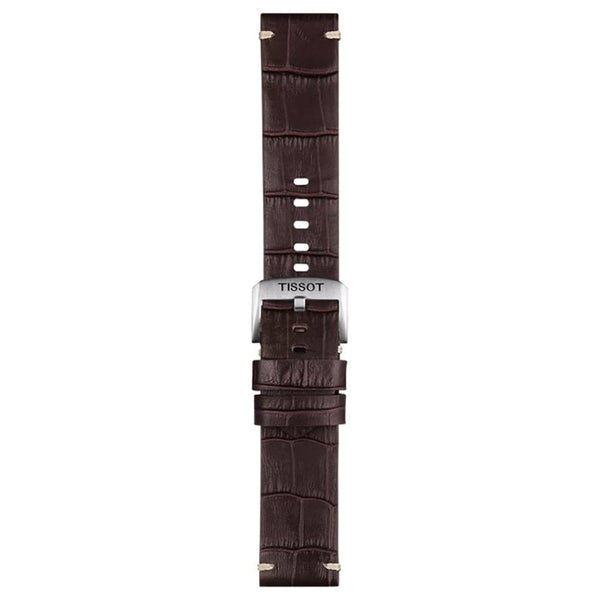 Tissot Official Brown Alligator Style Leather Strap 22mm