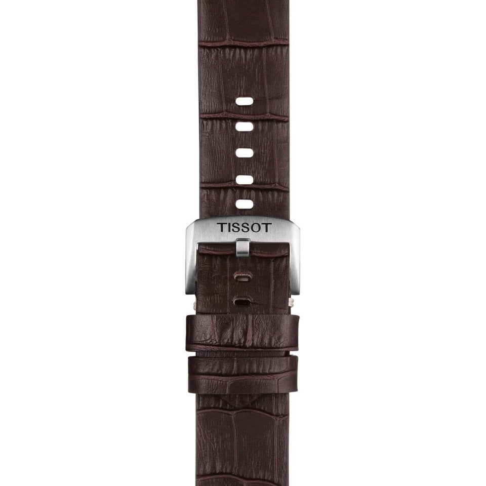 Tissot Official Brown Alligator Style Leather Strap 22mm