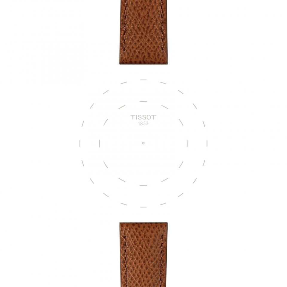 Tissot Official Brown Leather Strap 18mm