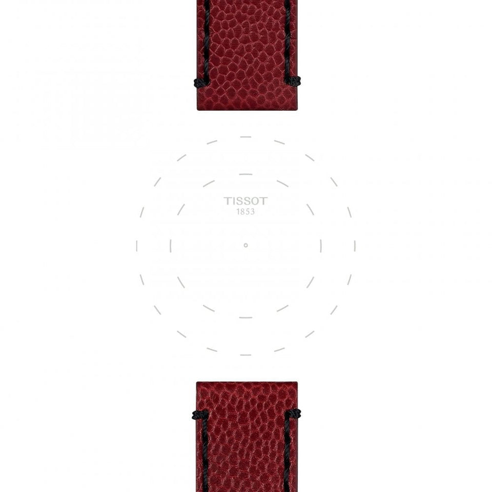 Tissot Official Burgundy Leather Strap 22mm