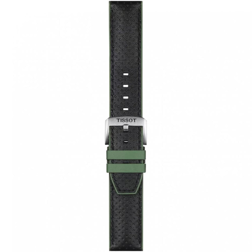 Tissot Official Green Leather & Rubber Strap 22mm