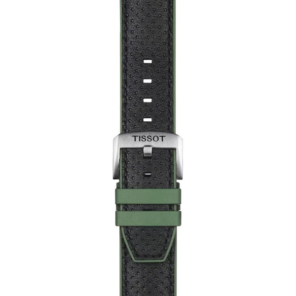 Tissot Official Green Leather & Rubber Strap 22mm