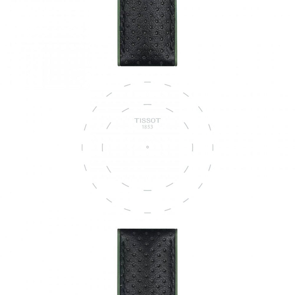 Tissot Official Green Leather & Rubber Strap 22mm